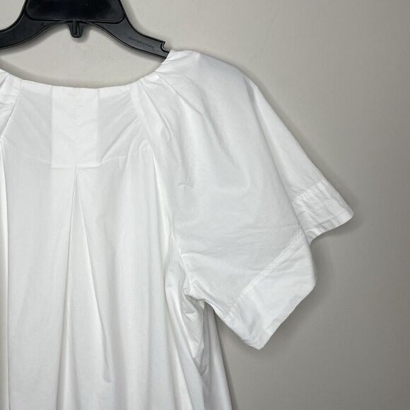 MADEWELL Mini Shift Dress Women Medium White V-Neck Lined Pockets NP093 - Picture 8 of 11